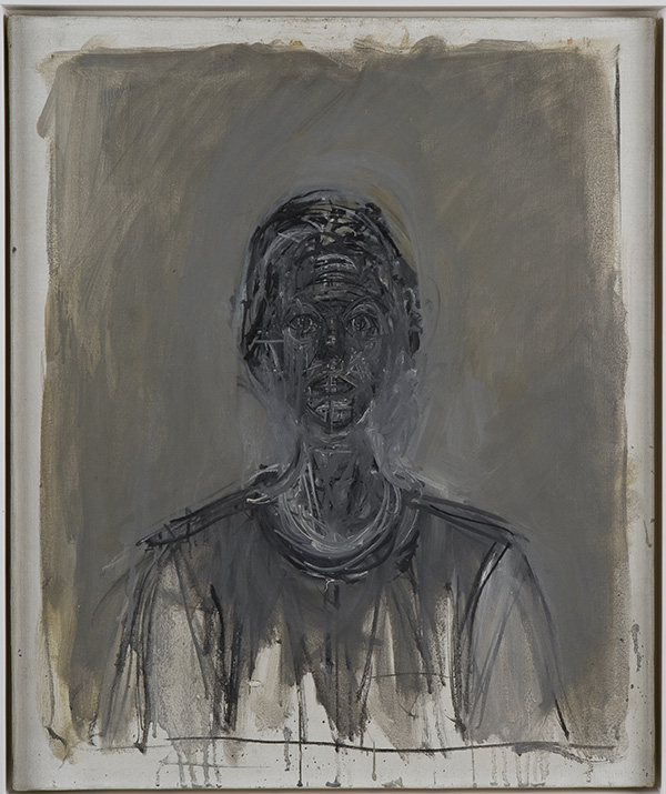 Alberto Giacometti : Alberto Giacometti. Annette noire. 1962, Huile sur toile, 55 x 45,8 cm. © Succession Giacometti